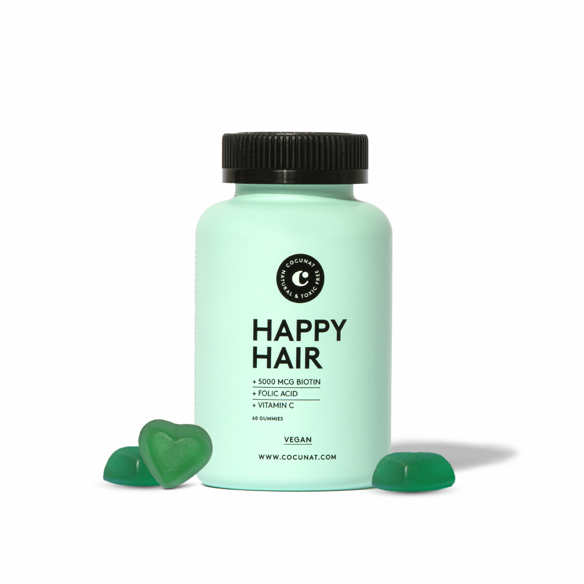 Happy Hair - Gommes Vitaminées Cheveux pour Cheveux Plus Forts