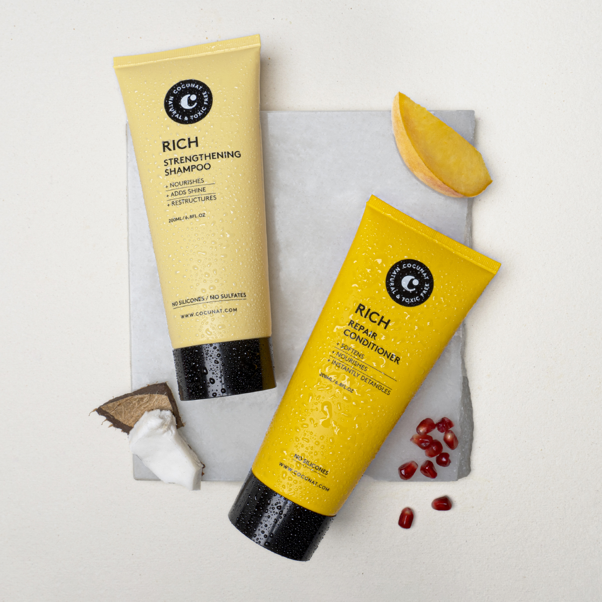 Pack Cheveux Secs Rich - Shampoing et Après-shampoing pour Cheveux secs, Bouclés ou Abîmés